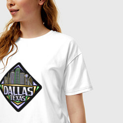 Футболка оверсайз женская Техас Даллас, цвет: белый — фото 2