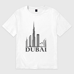 Футболка оверсайз женская Dubai city style, цвет: белый