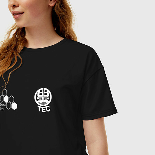 Женская футболка оверсайз Izumo Tecs / Черный – фото 3