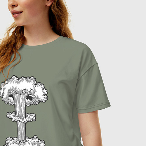 Женская футболка оверсайз Boom / Авокадо – фото 3