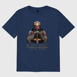 Футболка оверсайз женская Medieval: Total War logo, цвет: тёмно-синий