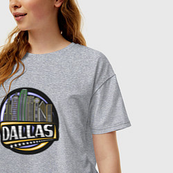 Футболка оверсайз женская Dallas USA, цвет: меланж — фото 2