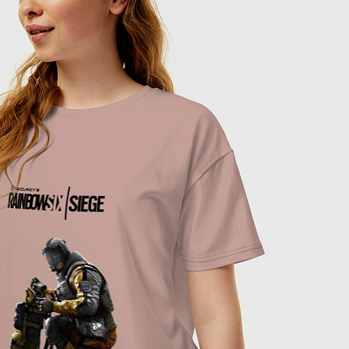 Женская футболка оверсайз Сидж / Пыльно-розовый – фото 3