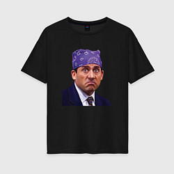Футболка оверсайз женская Prison mike Michael Scott офис, цвет: черный