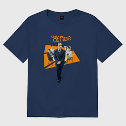 Футболка оверсайз женская Characters the office, цвет: тёмно-синий