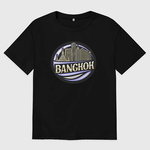 Женская футболка оверсайз Бангкок - Таиланд / Черный – фото 1