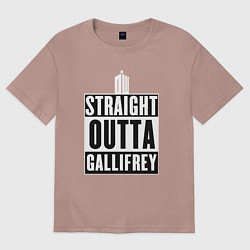 Футболка оверсайз женская Straight outta gallifrey, цвет: пыльно-розовый
