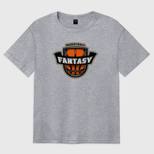 Женская футболка оверсайз Basketball fantasy / Меланж – фото 1