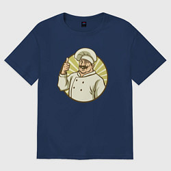 Футболка оверсайз женская Крутой повар, цвет: тёмно-синий