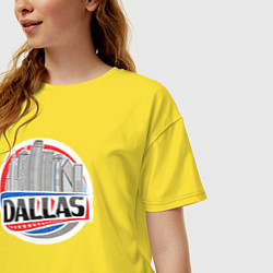 Футболка оверсайз женская Dallas - USA, цвет: желтый — фото 2