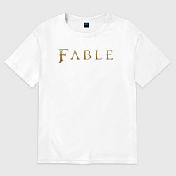 Футболка оверсайз женская Fable logo, цвет: белый
