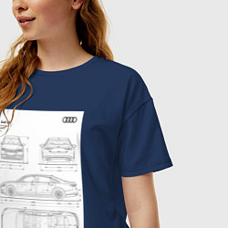 Футболка оверсайз женская Audi A8, цвет: тёмно-синий — фото 2