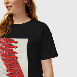 Футболка оверсайз женская Mitsubishi Lancer Evolution, цвет: черный — фото 2