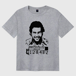 Футболка оверсайз женская Pablo escobar in the jail, цвет: меланж