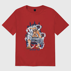 Футболка оверсайз женская One piece дым smoke, цвет: красный