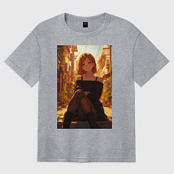 Футболка оверсайз женская Магическая битва Нобара Кугисаки арт, цвет: меланж