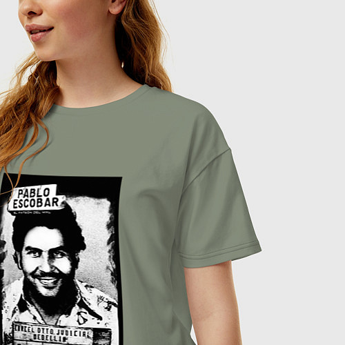 Женская футболка оверсайз Escobar in the jail / Авокадо – фото 3
