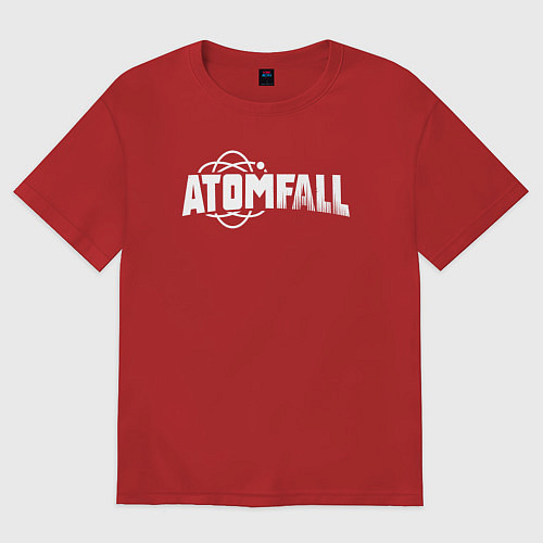 Женская футболка оверсайз Atomfall logo / Красный – фото 1