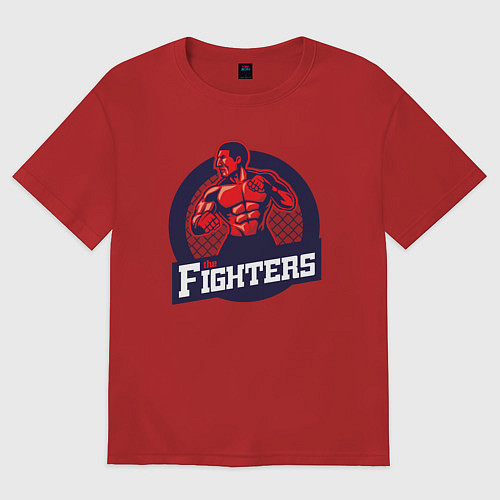 Женская футболка оверсайз Бойцы / Красный – фото 1