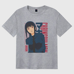 Футболка оверсайз женская Человек-бензопила Макима Makima, цвет: меланж