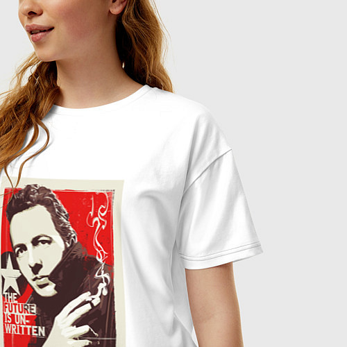 Женская футболка оверсайз Joe Strummer of the Clash / Белый – фото 3
