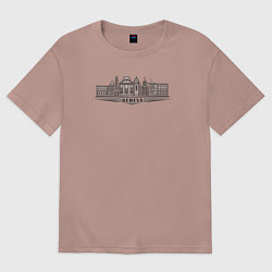 Женская футболка оверсайз Город Женева