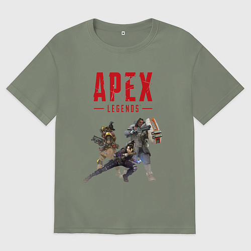 Женская футболка оверсайз Легенды Апекса / Авокадо – фото 1