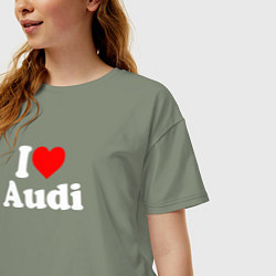 Футболка оверсайз женская I love Audi, цвет: авокадо — фото 2