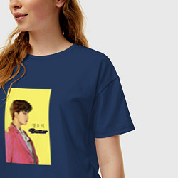 Футболка оверсайз женская J-hope Butter, цвет: тёмно-синий — фото 2