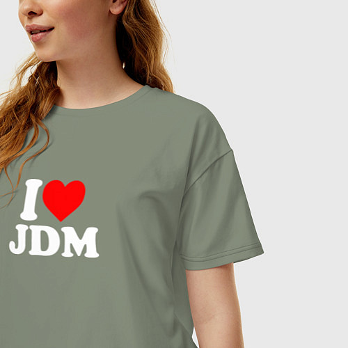 Женская футболка оверсайз I love JDM / Авокадо – фото 3