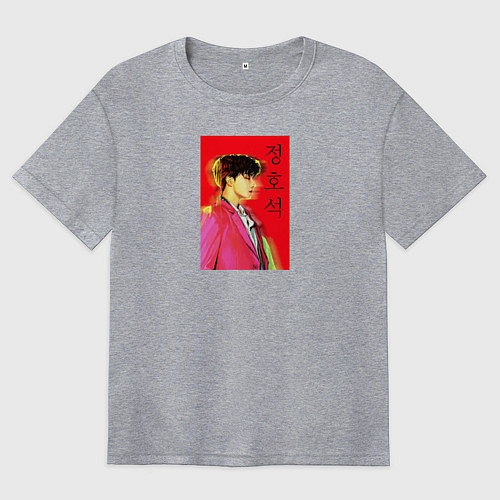 Женская футболка оверсайз Чон Джонгук / Меланж – фото 1