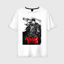 Футболка оверсайз женская Berserker - Гатс, цвет: белый