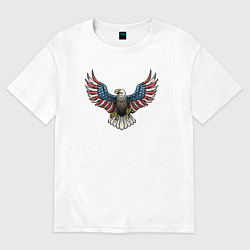 Футболка оверсайз женская Eagle - America, цвет: белый