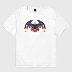 Футболка оверсайз женская Eagle America, цвет: белый