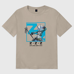 Футболка оверсайз женская Сокаку - Zenless Zone Zero, цвет: миндальный