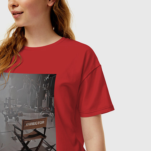 Женская футболка оверсайз Режисер / Красный – фото 3