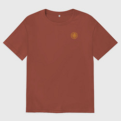 Футболка оверсайз женская Николай 2 - За веру царя и святую триединую Русь К, цвет: кирпичный