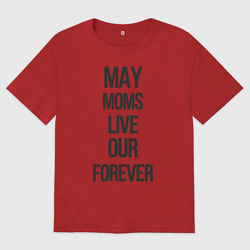 Женская футболка оверсайз Наши мамы / Красный – фото 1