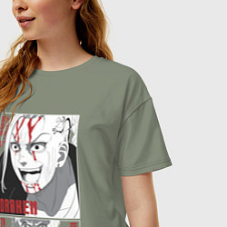 Футболка оверсайз женская Токийские мстители Кен Рюгуджи Такемичи Ханагаки, цвет: авокадо — фото 2