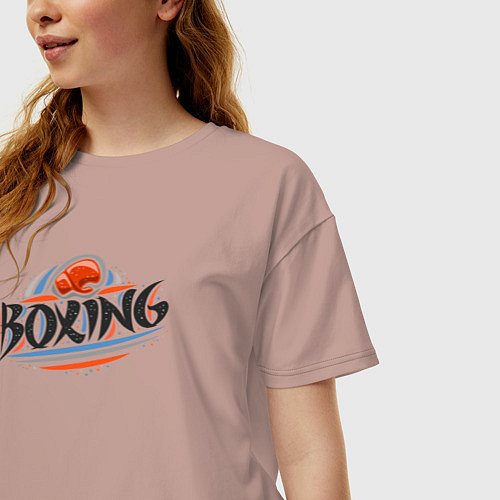 Женская футболка оверсайз Style boxing / Пыльно-розовый – фото 3