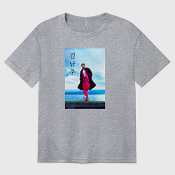 Футболка оверсайз женская Ким Намджун, цвет: меланж