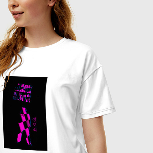 Женская футболка оверсайз Хося Джек в коробке / Белый – фото 3