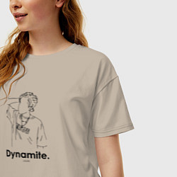 Футболка оверсайз женская BTS Dynamite J-Hope, цвет: миндальный — фото 2