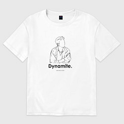 Футболка оверсайз женская BTS Dynamite RM, цвет: белый