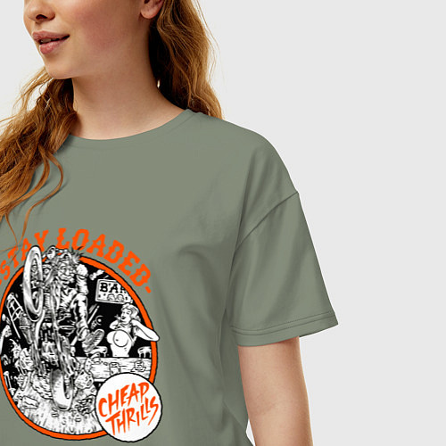 Женская футболка оверсайз Все в восторге не меняйся / Авокадо – фото 3