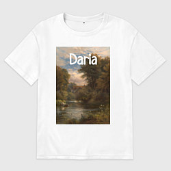 Футболка оверсайз женская Daria речка, цвет: белый