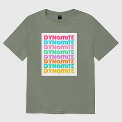 Футболка оверсайз женская BTS Dynamite, цвет: авокадо