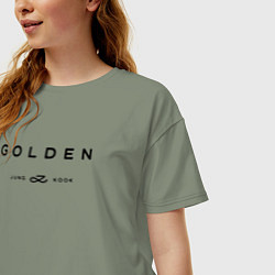 Футболка оверсайз женская BTS Golden, цвет: авокадо — фото 2