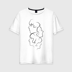 Футболка оверсайз женская Come together, цвет: белый