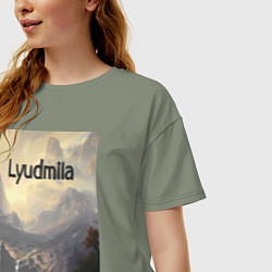 Футболка оверсайз женская Lyudmila горная долина, цвет: авокадо — фото 2